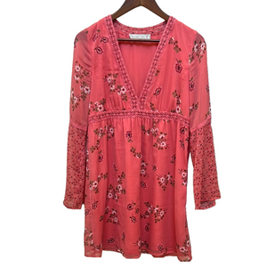 Abercrombie and Fitch Flowy Boho Style Floral Mini Dress Size Medium